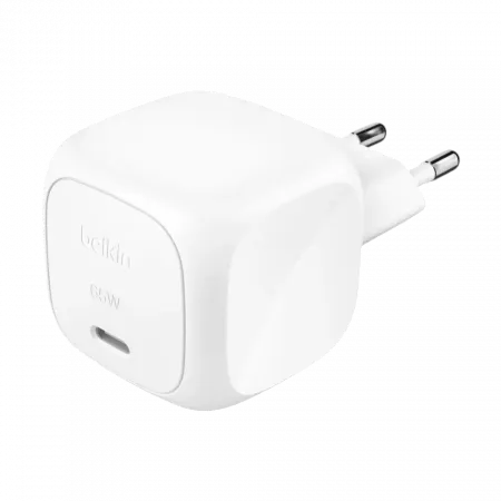 Зарядний пристрій Belkin 65W USB-C GAN PD PPS White