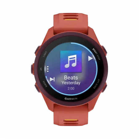 Смарт-годинник Garmin Forerunner 170 Music Red Pink червоний з Red Pink/Mango Band червоним/жовтим силіконовим ремінцем