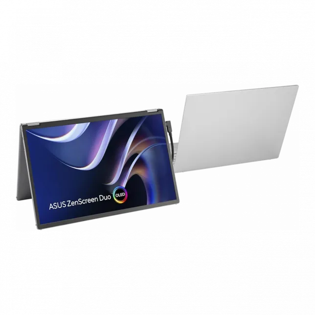 Монітор портативний Asus 2x14" ZenScreen DUO MQ149CD mHDMI, 2xUSB-C, OLED, 1920x1200, 16:10, DCI-P3 100%, HDR400, Cover