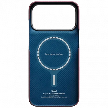 Чохол Pitaka Edge Ultra-Slim Argyle для iPhone 18 Pro Max/17 Pro Max Burgundy