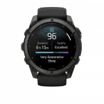 Смарт-годинник Garmin Fenix 9  51мм, Carbon Grey DLC Titanium з Black чорним силіконовим ремінцем