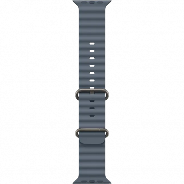 Apple Watch Ultra 4 GPS + LTE 49mm Natural Titanium Case with Anchor Blue Ocean Band (MJCR4+MGCC4)