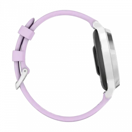Смарт-годинник Garmin Lily 2 Active Silver з Purple Jasmine бузковим силіконовим ремінцем