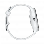 Смарт-годинник Garmin Venu 3 Silver stainless steel bezel з білим корпусом та силіконовим ремінцем