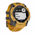 Смарт-годинник Garmin Instinct 3 50 мм, Solar Sunburst помаранчевий з Sunburst/Grey помаранчевим/сірим силіконовим ремінцем