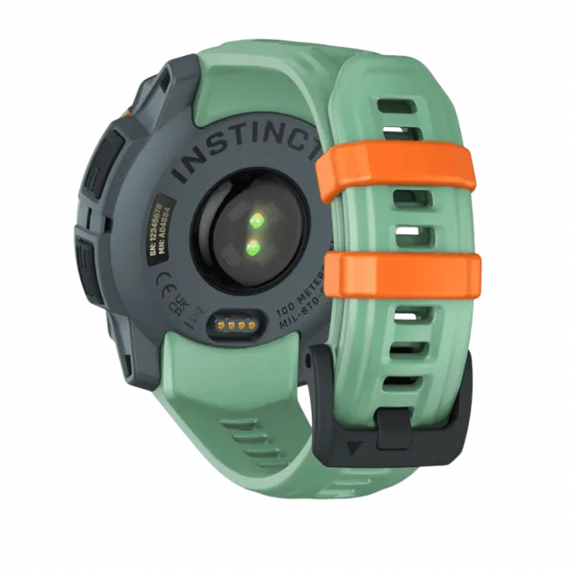 Смарт-годинник Garmin Instinct 3 45 мм, AMOLED Neotropic зелений з Neotropic зеленим силіконовим ремінцем