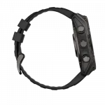 Смарт-годинник Garmin Fenix 8 51мм, AMOLED Slate Gray з Black чорним силіконовим ремінцем