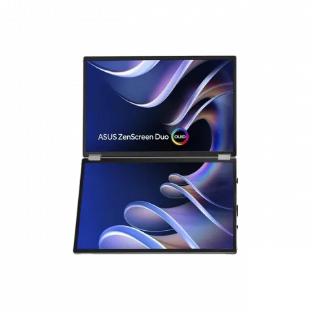 Монітор портативний Asus 2x14" ZenScreen DUO MQ149CD mHDMI, 2xUSB-C, OLED, 1920x1200, 16:10, DCI-P3 100%, HDR400, Cover