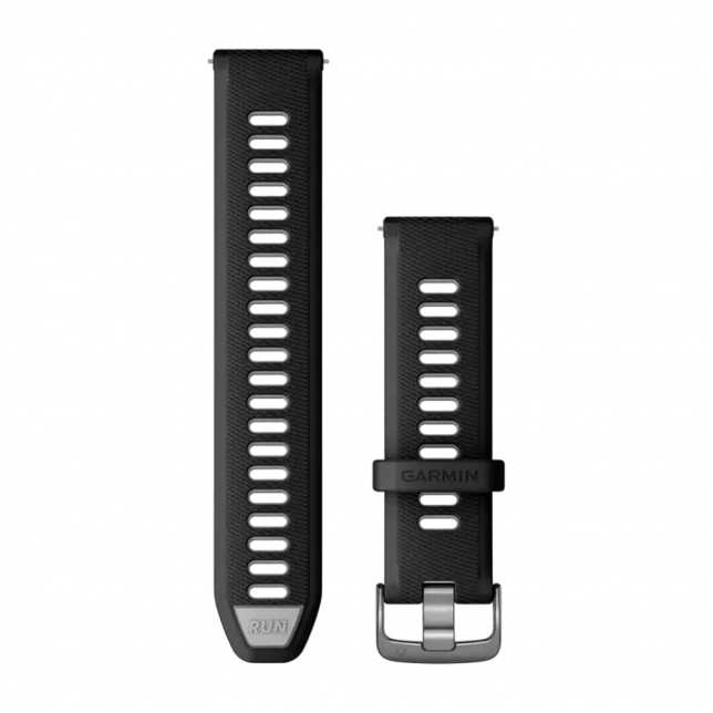 Ремінець Quick Release 22 мм, Black/Powder Grey чорний, Slate застібка, силіконовий