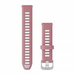 Ремінець Quick Release 18 мм, Pink/Whitestone рожевий, Silver застібка, силіконовий
