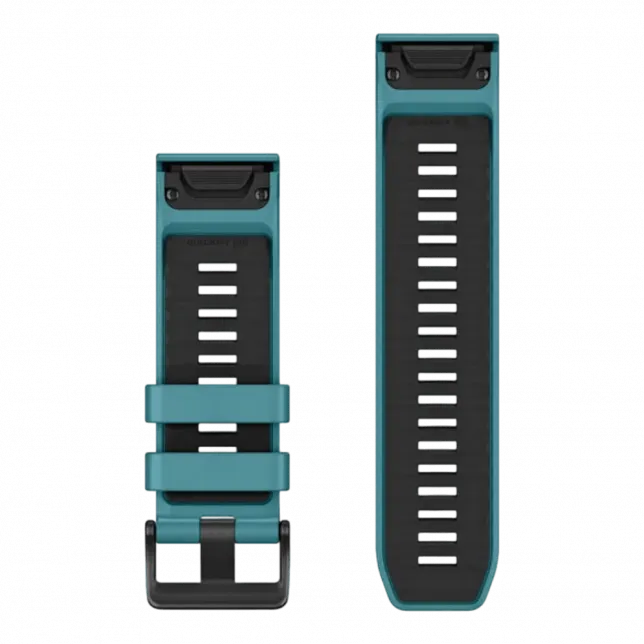 Ремінець QuickFit 26 мм, Turquoise бірюзовий силіконовий (комплект з трьох частин)