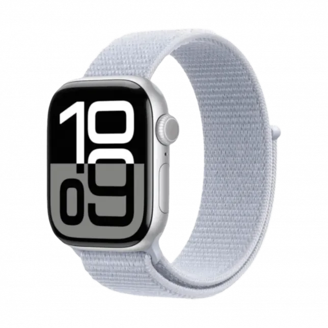 б/у Apple Watch Series 10 GPS 46mm Silver Aluminum Case with Blue Cloud Sport Loop
