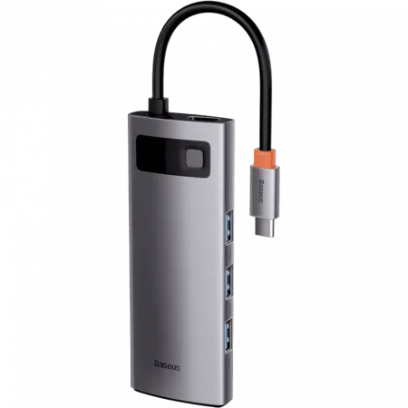 Перехідник Baseus HUB 6 in 1 Space Gray