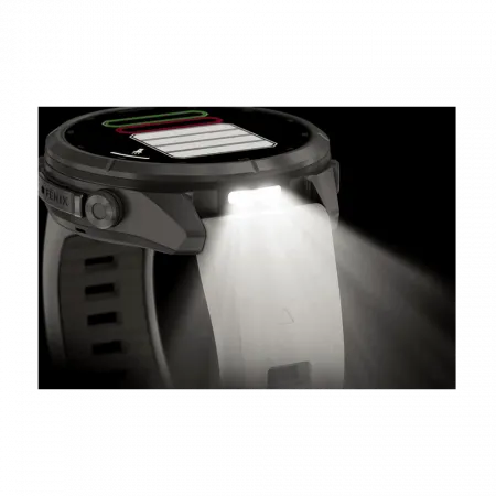 Смарт-годинник Garmin Fenix 9 Pro - inReach, 43мм Titanium з Fog Grey/Dark Sandstone сірим/темно сірим силіконовим ремінцем