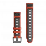 Ремінець QuickFit 22 мм, Flame Red/Graphite червоний/чорний силіконовий