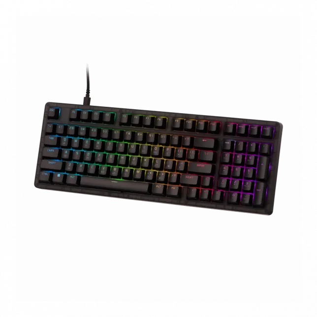 Клавіатура механічна HyperX Alloy Origins 2 1800 103key, Red, USB-A, Hot-Swap, EN/UA, RGB, чорний