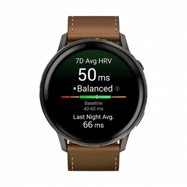 Смарт-годинник Garmin Venu 4 45 мм Slate з Black чорним силіконовим та Brown коричневим шкіряним ремінцями