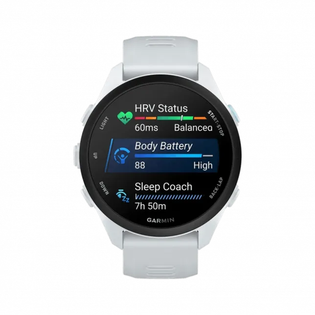Смарт-годинник Garmin Forerunner 70 Whitestone з білим силіконовим ремінцем