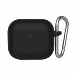Чохол Blueo Liquid Silicone Case+Carbine для AirPods 4 Black