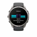 Смарт-годинник Garmin Fenix 9 Pro 51мм, Titanium з Graphite/Black темно-сірим/чорним силіконовим ремінцем