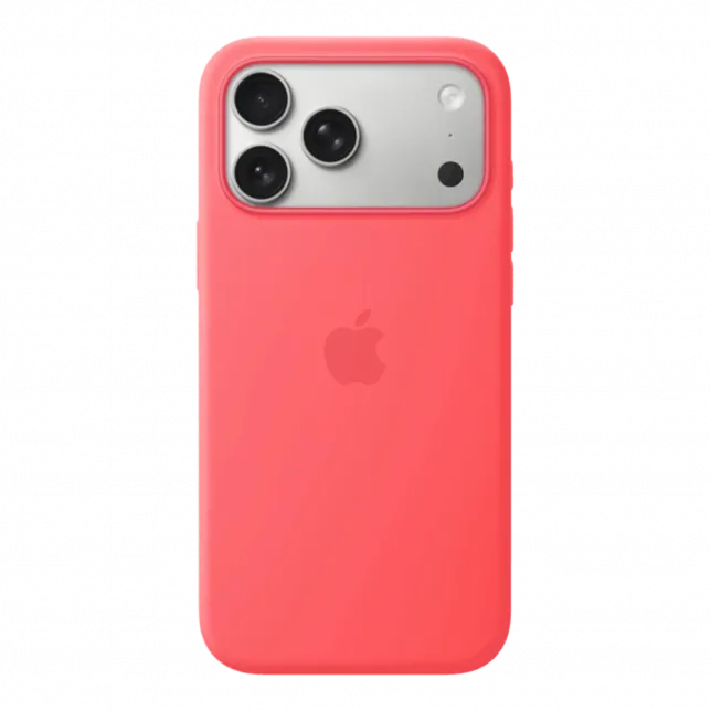 Чохол Apple Silicone Case with Magsafe для iPhone 17 Pro Max (Bright Guava)