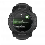 Смарт-годинник Garmin Instinct 3 50 мм, AMOLED, Tactical Edition Black чорний з чорним силіконовим ремінцем
