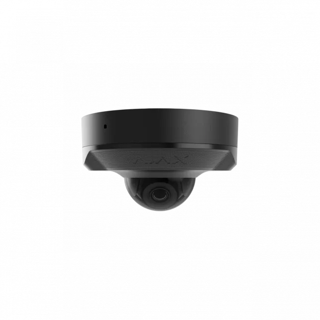 IP-Камера дротова Ajax DomeCam Mini, 5мп, 2.8мм, Poe, True WDR, IP 65, ІЧ 30м, аудіо, кут огляду 100° до 110°, міні купольна, чорна