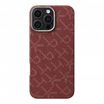Чохол Pitaka Tactile Woven Monogram Red/Gold для iPhone 16 Pro Max