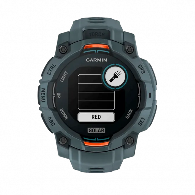 Смарт-годинник Garmin Instinct 3 45 мм, Solar Twilight сірий з Twilight сірим силіконовим ремінцем