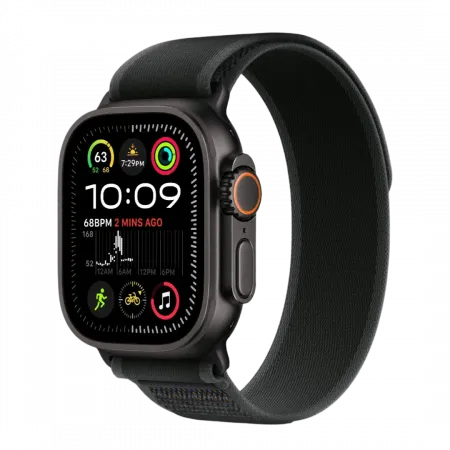 Apple Watch Ultra 2 49mm GPS + LTE Black Titanium Case with Black Trail Loop M/L