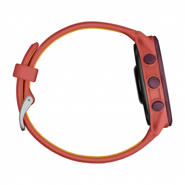 Смарт-годинник Garmin Forerunner 170 Music Red Pink червоний з Red Pink/Mango Band червоним/жовтим силіконовим ремінцем