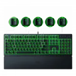 Клавіатура мембранна Razer Ornata V3 X 104key, USB-A, EN/UK, RGB, чорний