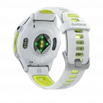 Смарт-годинник Garmin Forerunner 970 Titanium з Whitestone корпусом та Whitestone/Translucent Amp Yellow білим силіконовим ремінцем