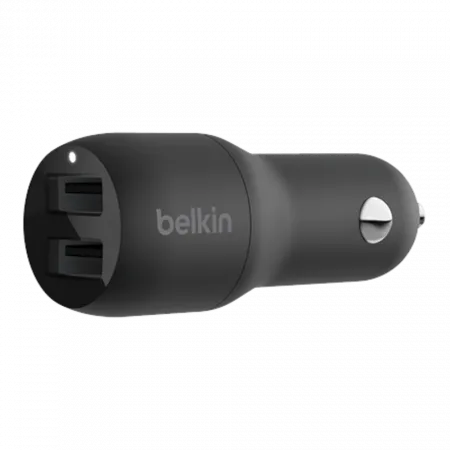 Автомобільний зарядний пристрій Belkin Car Charger 24W Dual USB-A Black