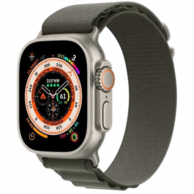 б/у Apple Watch Ultra GPS + LTE 49mm Titanium Case with Green Alpine Loop Small