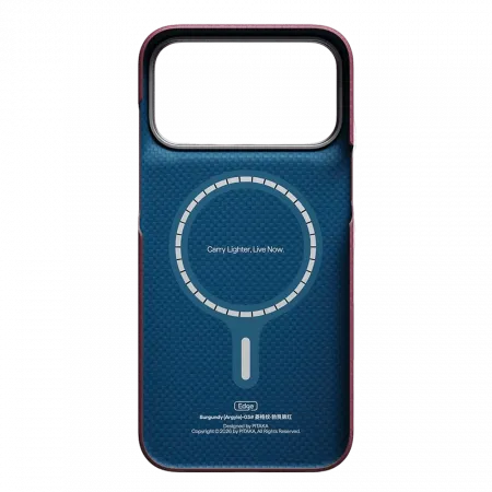 Чохол Pitaka Edge Ultra-Slim Argyle для iPhone 18 Pro/17 Pro Burgundy