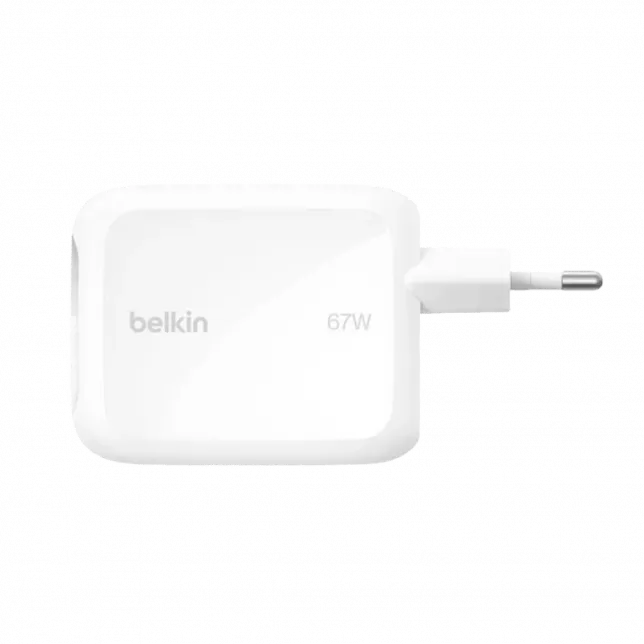 Зарядний пристрій Belkin 67W USB-C PD PPS + вбудований кабель USB-C White