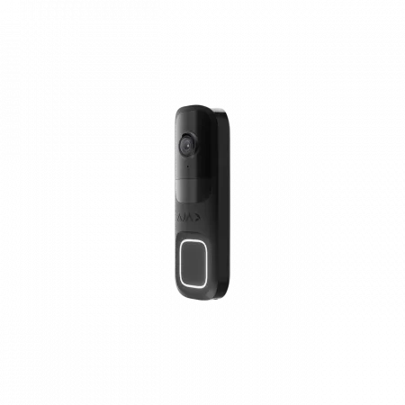 Відеодзвінок Ajax Doorbell, універсальне встановлення, 4 мп, 155° вертикальний 90° горизонтальний, іч 6м, дальнісь виявлення руху 4м, штучний інтелект, wi-fi, чорний