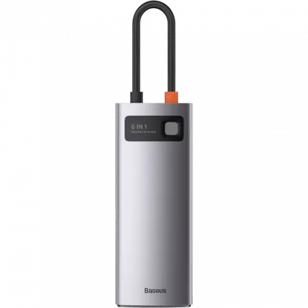 Перехідник Baseus HUB 6 in 1 Space Gray