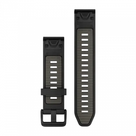 Ремінець QuickFit 20 мм, Black/Pebble Gray чорний силіконовий
