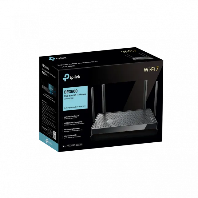 Маршрутизатор TP-LINK Archer BE230 BE3600, 3xGE LAN, 2.5xGE LAN, 2.5xGE WAN, 1xUSB3.0 MESH