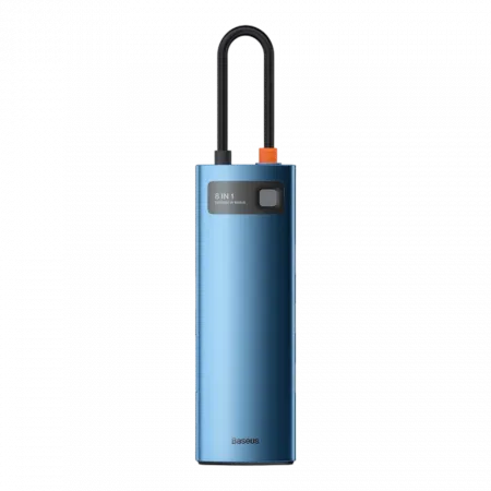 Перехідник Baseus HUB 8-in-1 Type-C Blue
