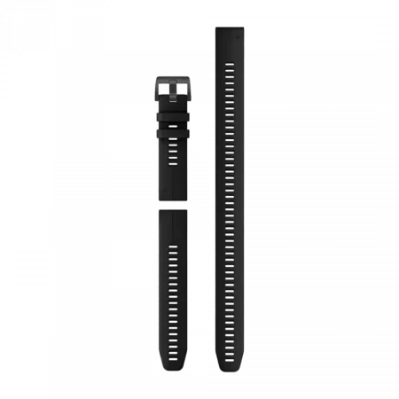  Ремінець QuickFit 22 мм, Black чорний силіконовий (комплект з трьох частин)