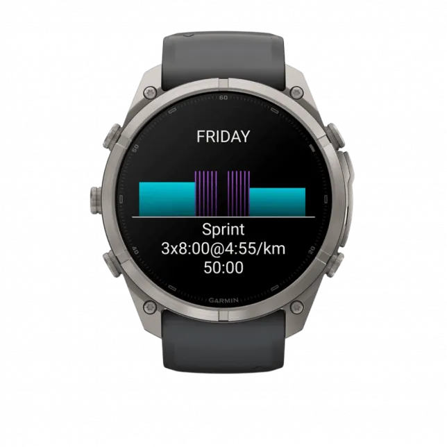 Смарт-годинник Garmin Fenix 9 Pro 51мм, Titanium з Graphite/Black темно-сірим/чорним силіконовим ремінцем