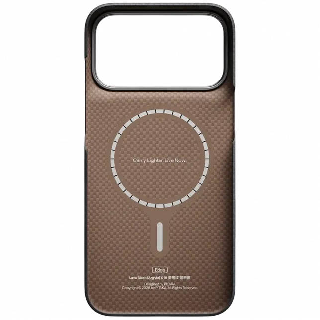 Чохол Pitaka Edge Ultra-Slim Argyle для iPhone 18 Pro Max/17 Pro Max Lava Black