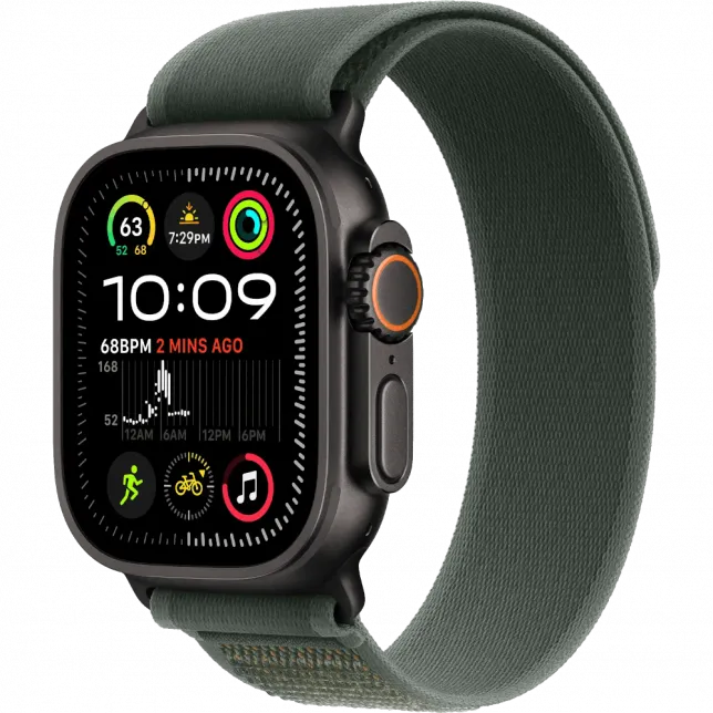 б/у Apple Watch Ultra 2 GPS + LTE 49mm Black Titanium Case with Green Trail Loop - M/L