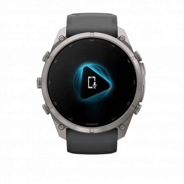 Смарт-годинник Garmin Fenix 9 Pro 51мм, Titanium з Graphite/Black темно-сірим/чорним силіконовим ремінцем