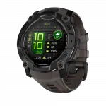 Смарт-годинник Garmin Instinct 3 50 мм, AMOLED Black чорний з Charcoal коричневим силіконовим ремінцем