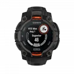 Смарт-годинник Garmin Instinct 3 45 мм, Solar Black чорний з Black чорним силіконовим ремінцем