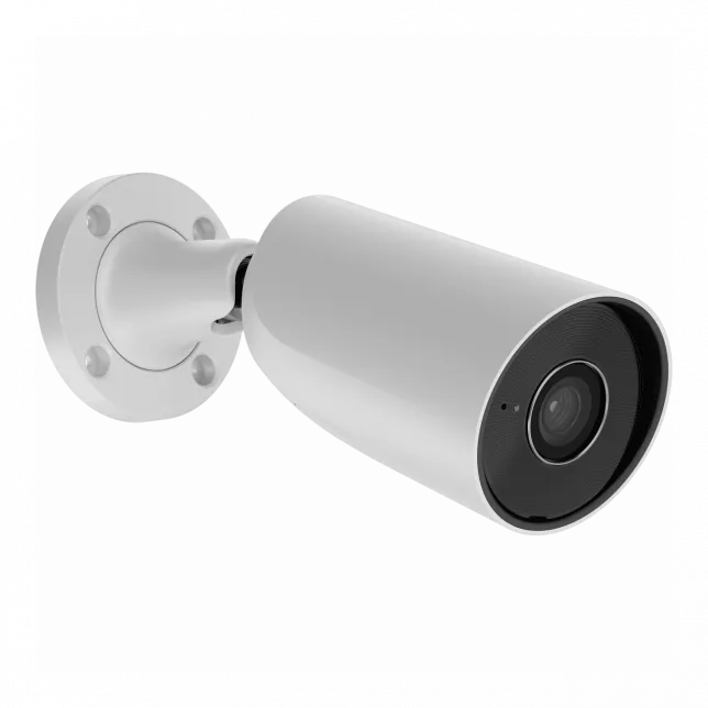 IP-Камера дротова Ajax BulletCam, 5мп, 4мм, Poe, True WDR, IP 65, ІЧ 35м, аудіо, кут огляду 75°до 85°, вулична, біла
